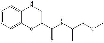 N-(2-methoxy-1-methylethyl)-3,4-dihydro-2H-1,4-benzoxazine-2-carboxamide Struktur