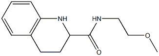 N-(2-methoxyethyl)-1,2,3,4-tetrahydroquinoline-2-carboxamide Struktur