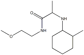 N-(2-methoxyethyl)-2-[(2-methylcyclohexyl)amino]propanamide Struktur