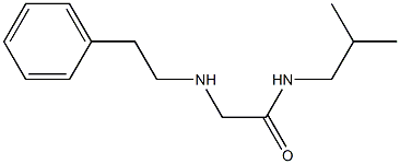 N-(2-methylpropyl)-2-[(2-phenylethyl)amino]acetamide Struktur