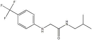 N-(2-methylpropyl)-2-{[4-(trifluoromethyl)phenyl]amino}acetamide Struktur