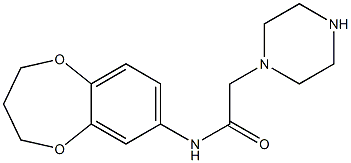 N-(3,4-dihydro-2H-1,5-benzodioxepin-7-yl)-2-(piperazin-1-yl)acetamide Struktur