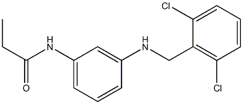 N-(3-{[(2,6-dichlorophenyl)methyl]amino}phenyl)propanamide Struktur