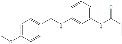 N-(3-{[(4-methoxyphenyl)methyl]amino}phenyl)propanamide Struktur