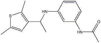 N-(3-{[1-(2,5-dimethylthiophen-3-yl)ethyl]amino}phenyl)acetamide Struktur