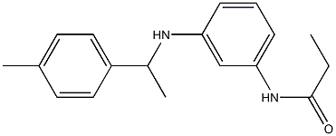 N-(3-{[1-(4-methylphenyl)ethyl]amino}phenyl)propanamide Struktur