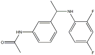 N-(3-{1-[(2,4-difluorophenyl)amino]ethyl}phenyl)acetamide Struktur