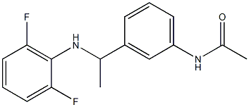 N-(3-{1-[(2,6-difluorophenyl)amino]ethyl}phenyl)acetamide Struktur