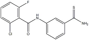 N-(3-carbamothioylphenyl)-2-chloro-6-fluorobenzamide Struktur