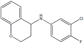 N-(3-chloro-4-fluorophenyl)-3,4-dihydro-2H-1-benzopyran-4-amine Struktur