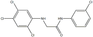 N-(3-chlorophenyl)-2-[(2,4,5-trichlorophenyl)amino]acetamide Struktur