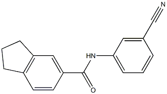 N-(3-cyanophenyl)-2,3-dihydro-1H-indene-5-carboxamide Struktur