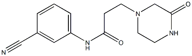 N-(3-cyanophenyl)-3-(3-oxopiperazin-1-yl)propanamide Struktur