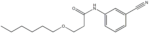 N-(3-cyanophenyl)-3-(hexyloxy)propanamide Struktur