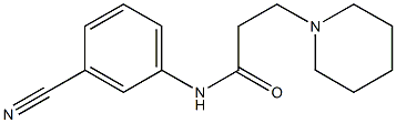 N-(3-cyanophenyl)-3-(piperidin-1-yl)propanamide Struktur