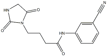 N-(3-cyanophenyl)-4-(2,5-dioxoimidazolidin-1-yl)butanamide Struktur