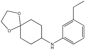 N-(3-ethylphenyl)-1,4-dioxaspiro[4.5]decan-8-amine Struktur