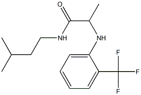 N-(3-methylbutyl)-2-{[2-(trifluoromethyl)phenyl]amino}propanamide Struktur