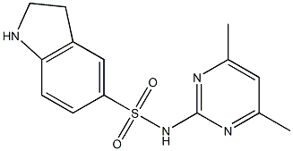 N-(4,6-dimethylpyrimidin-2-yl)-2,3-dihydro-1H-indole-5-sulfonamide Struktur