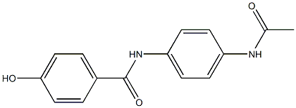 N-(4-acetamidophenyl)-4-hydroxybenzamide Struktur