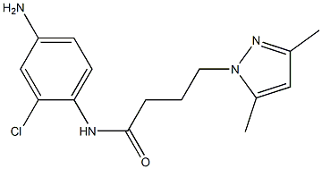 N-(4-amino-2-chlorophenyl)-4-(3,5-dimethyl-1H-pyrazol-1-yl)butanamide Struktur