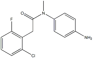 N-(4-aminophenyl)-2-(2-chloro-6-fluorophenyl)-N-methylacetamide Struktur