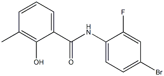 N-(4-bromo-2-fluorophenyl)-2-hydroxy-3-methylbenzamide Struktur