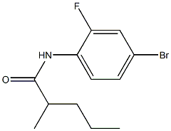 N-(4-bromo-2-fluorophenyl)-2-methylpentanamide Struktur