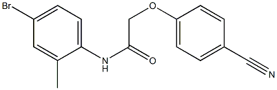 N-(4-bromo-2-methylphenyl)-2-(4-cyanophenoxy)acetamide Struktur