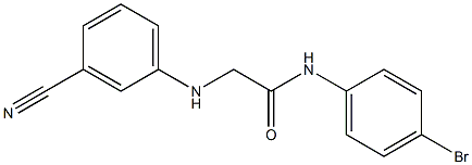 N-(4-bromophenyl)-2-[(3-cyanophenyl)amino]acetamide Struktur