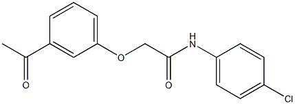 N-(4-chlorophenyl)-2-(3-acetylphenoxy)acetamide Struktur