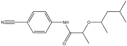 N-(4-cyanophenyl)-2-[(4-methylpentan-2-yl)oxy]propanamide Struktur