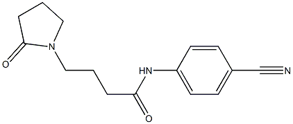 N-(4-cyanophenyl)-4-(2-oxopyrrolidin-1-yl)butanamide Struktur