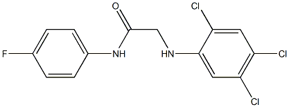 N-(4-fluorophenyl)-2-[(2,4,5-trichlorophenyl)amino]acetamide Struktur