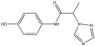 N-(4-hydroxyphenyl)-2-(1H-1,2,4-triazol-1-yl)propanamide Struktur