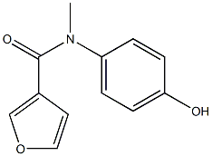 N-(4-hydroxyphenyl)-N-methylfuran-3-carboxamide Struktur