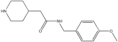 N-(4-methoxybenzyl)-2-piperidin-4-ylacetamide Struktur