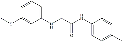 N-(4-methylphenyl)-2-{[3-(methylsulfanyl)phenyl]amino}acetamide Struktur