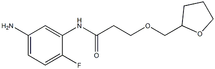 N-(5-amino-2-fluorophenyl)-3-(oxolan-2-ylmethoxy)propanamide Struktur