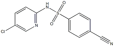 N-(5-chloropyridin-2-yl)-4-cyanobenzene-1-sulfonamide Struktur