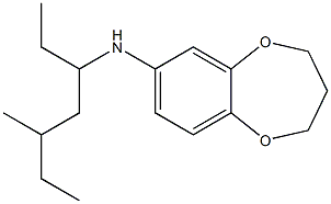 N-(5-methylheptan-3-yl)-3,4-dihydro-2H-1,5-benzodioxepin-7-amine Struktur