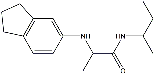 N-(butan-2-yl)-2-(2,3-dihydro-1H-inden-5-ylamino)propanamide Struktur