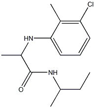 N-(butan-2-yl)-2-[(3-chloro-2-methylphenyl)amino]propanamide Struktur