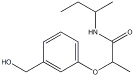 N-(butan-2-yl)-2-[3-(hydroxymethyl)phenoxy]propanamide Struktur