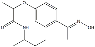 N-(butan-2-yl)-2-{4-[1-(hydroxyimino)ethyl]phenoxy}propanamide Struktur