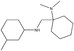 N,N-dimethyl-1-{[(3-methylcyclohexyl)amino]methyl}cyclohexan-1-amine Struktur