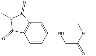 N,N-dimethyl-2-[(2-methyl-1,3-dioxo-2,3-dihydro-1H-isoindol-5-yl)amino]acetamide Struktur