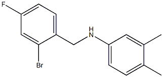 N-[(2-bromo-4-fluorophenyl)methyl]-3,4-dimethylaniline Struktur