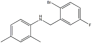 N-[(2-bromo-5-fluorophenyl)methyl]-2,4-dimethylaniline Struktur