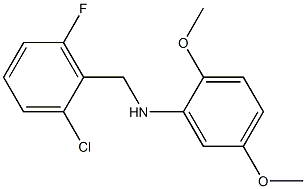 N-[(2-chloro-6-fluorophenyl)methyl]-2,5-dimethoxyaniline Struktur